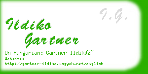 ildiko gartner business card